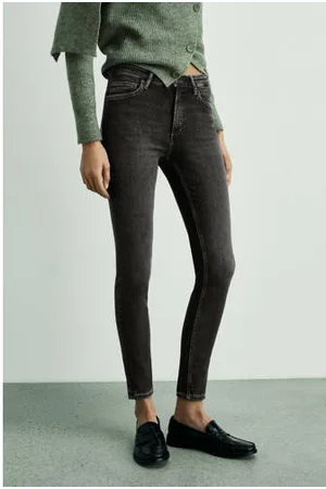 MANGO Regular waist skinny jeans grey denim