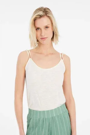 Protest Gemêleerde singlet wit