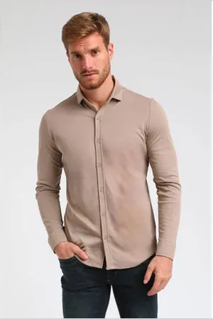 Gabbiano Slim fit overhemd beige