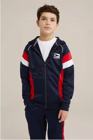 WE Fashion Bad Boys sweatvest donkerblauw
