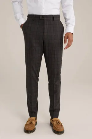 WE Fashion Slim pantalon bruin