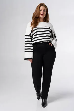 MS Mode Straight leg jeans black denim