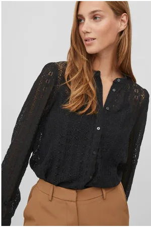 VILA Geweven blouse VICHIKKA met kant