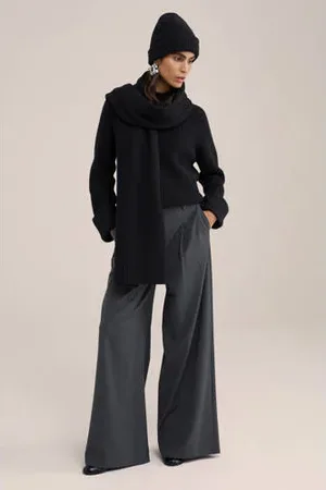 WE Fashion WE STUDIO muts zwart
