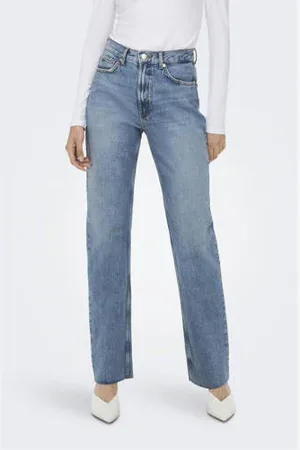 ONLY High waist straight leg jeans ONLRILEY