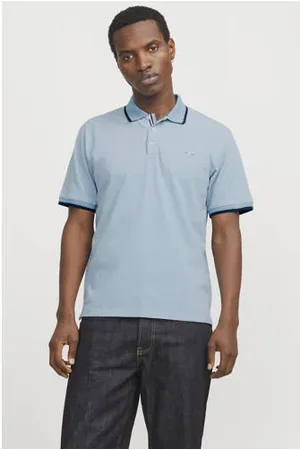 JACK & JONES PREMIUM regular polo lichtblauw