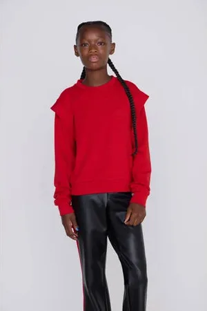 CoolCat Sweater Topaz met Schouder Detail