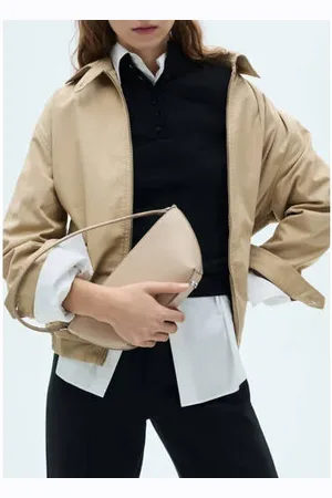 MANGO Schoudertas beige