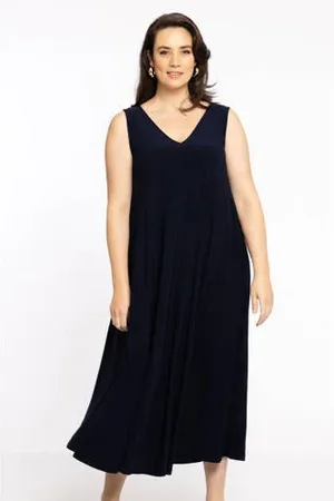 Yoek Maxi jurk DOLCE van travelstof