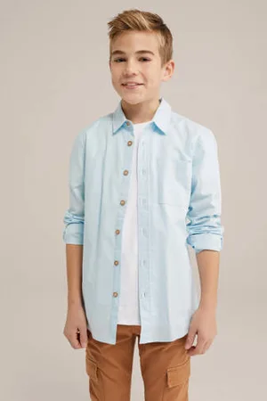 WE Fashion Overhemd lichtblauw