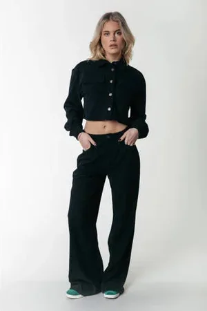 Colourful rebel Corduroy wide leg broek