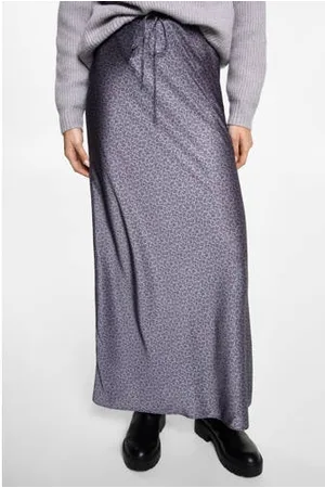 MANGO Maxi rok paars