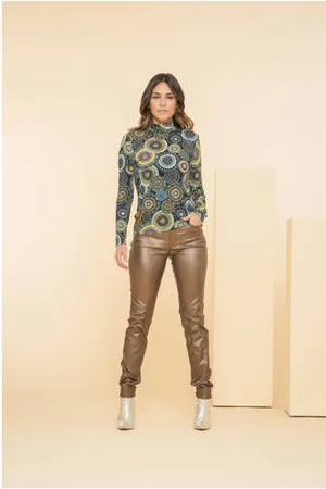 Geisha Coated skinny broek