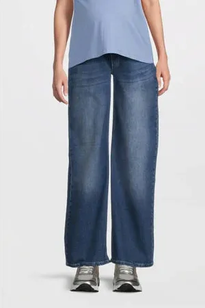 Mama;licious High waist zwangerschapskleding wide leg jeans