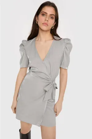 Alix the label Metallic wikkeljurk