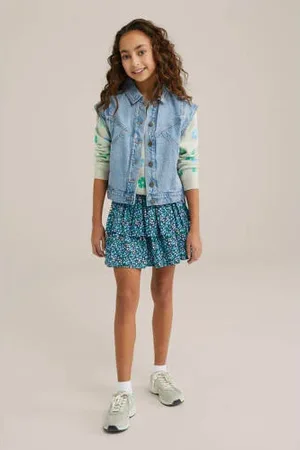 WE Fashion Blue Ridge gilet lichtblauw
