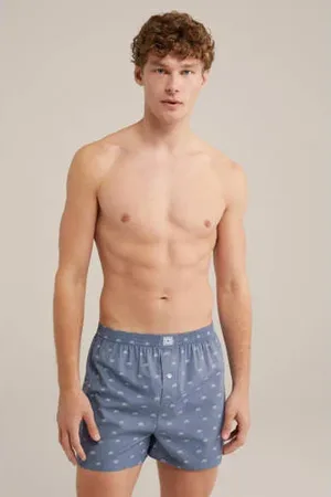 WE Fashion Wijde boxershort blauw
