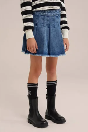 WE Fashion Denim spijkerrok medium blue denim
