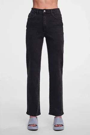 Pieces® High waist straight leg jeans denim