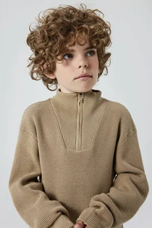 NAME IT KIDS gebreide trui beige