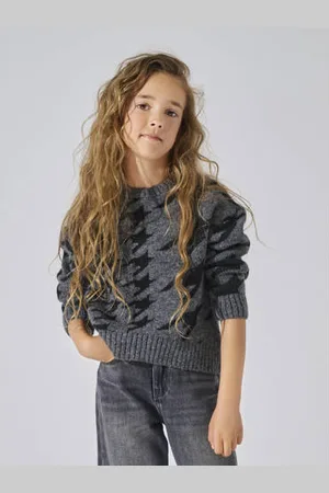 ONLY KIDS GIRL gebreide trui grijs