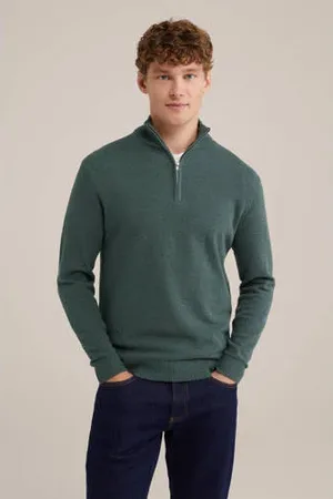 WE Fashion Trui fijn gebreid groen