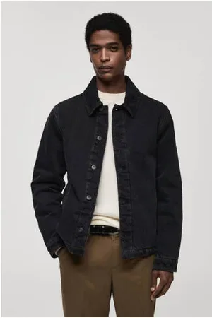 MANGO Spijkerjas dark blue denim