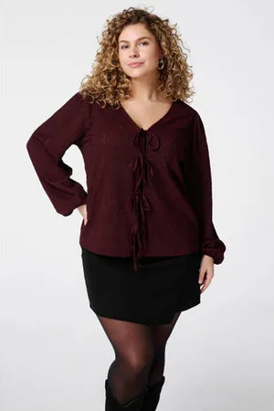 MS Mode Blousetop donkerrood
