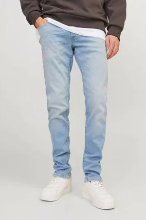 JACK & JONES JEANS INTELLIGENCE slim fit jeans JJIGLENN blue denim