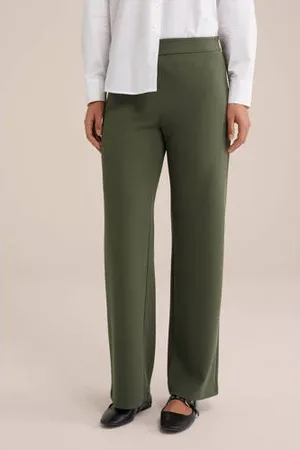 WE Fashion High waist pantalon groen
