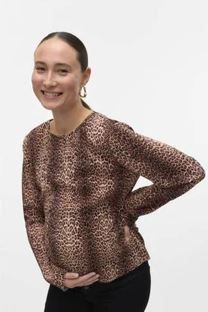 Mama;licious Zwangerschaps top bruin