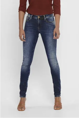 ONLY High waist skinny jeans ONLSHAPE dark blue denim