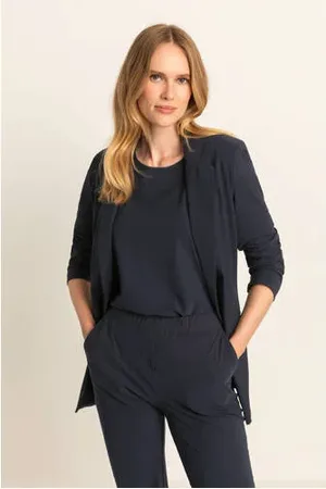 Expresso Getailleerde blazer van travelstof
