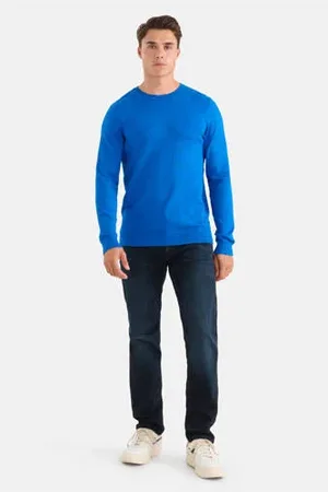 SHOEBY Straight leg L32 jeans blauw/zwart