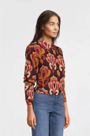 Geisha Blouse met all over print
