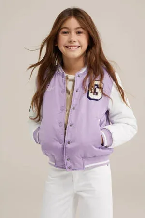 WE Fashion Bomberjack zomer lila