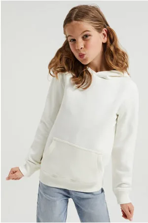 WE Fashion Blue Ridge unisex hoodie wit