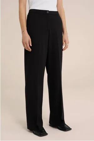 WE Fashion Straight fit pantalon zwart