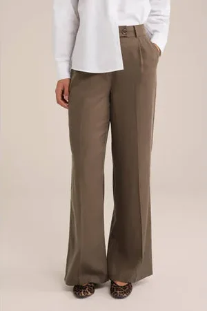 WE Fashion Wide leg high waist casual broek