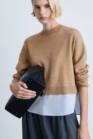 MANGO Gebreide trui beige
