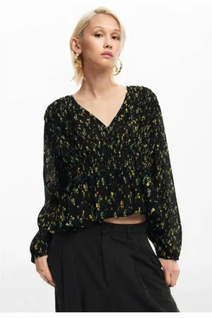 Desigual Gebloemde blouse /geel