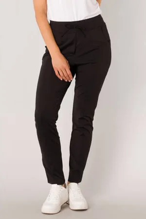 ES&SY Slim fit broek van travelstof