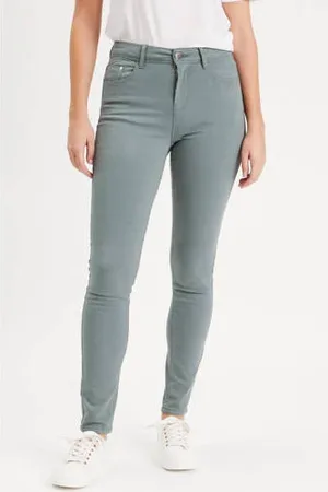 Cache Cache Slim fit jeans grijsgroen