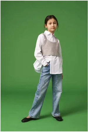 ONLY KIDS GIRL blouse met cropped spencer KOGZOE