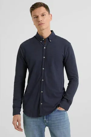 Anytime Piqué longsleeve overhemd