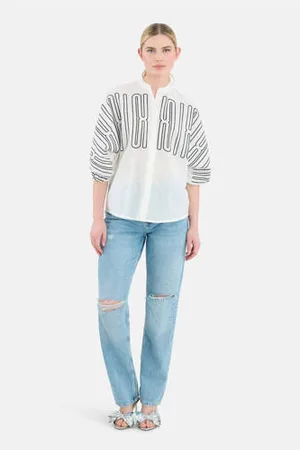 SHOEBY Blouse met printopdruk /zwart
