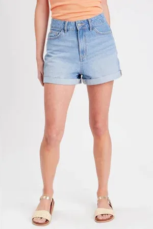 Cache Cache High waist mom denim short