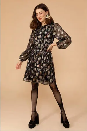 FREEBIRD Jurk Daykota met all over print en glitters