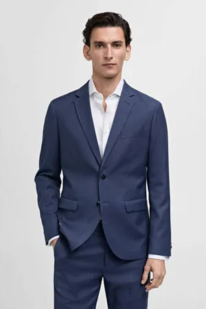 MANGO Colbert blauw
