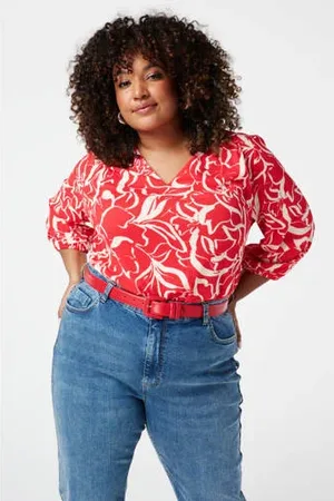 MS Mode Blousetop rood